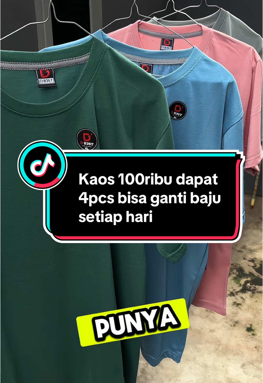Kaos 100ribu dapat 4pcs kualiatas distro #kaosmurah #kaosviral #kaospolos #kaospria #wibgajian #paydaysale 