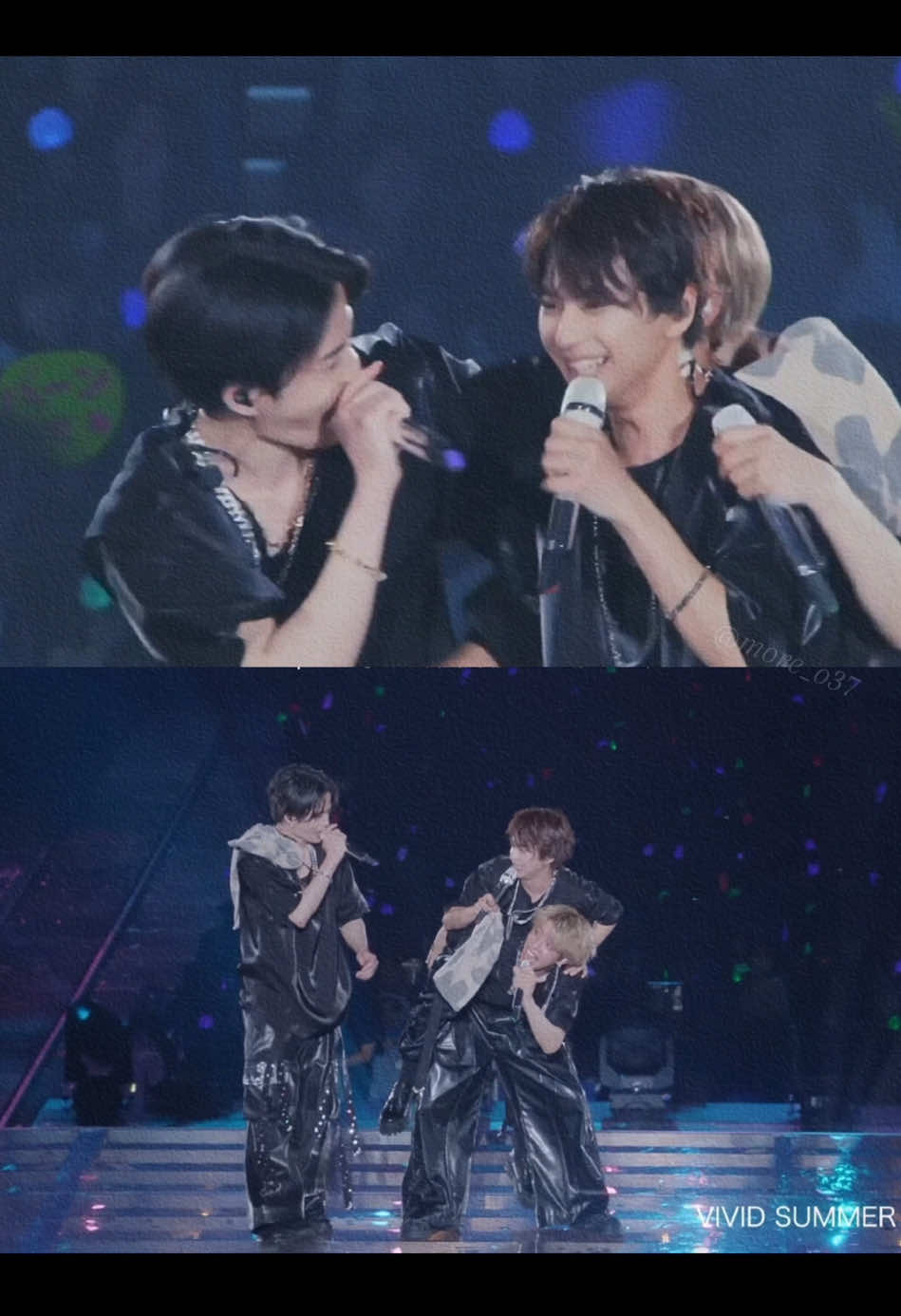 VIVID SUMMER DAYS / timelesz . 「 君の笑顔 一瞬も見逃したくないから 」 . 間違いなく今年のツアーでの代表曲 。 3人のわちゃわちゃも一緒にタオル振るのも大好きな空間だった 😿💖 3人のおかげで一番好きな夏に逢えたよ ( ᵕ_ᵕ̩̩ )🌻 . #timelesz #vividsummerdays #episode0 #菊池風磨 #佐藤勝利 #松島聡 