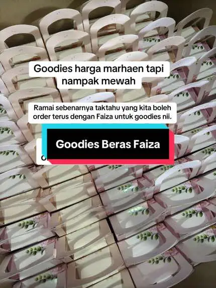 Bakal Pengantin Hear Me Out 📢📢‼️‼️ Lepasni tak perlu pening - pening dah beli doorgift/ goodies apa yang bermanfaat pada tetamu. Faiza Sdn Bhd ada macam - macam pilihan produk untuk kita jadikan as goodies. Pakej siap dapat kotak lagiii. And paling penting, within budgettt 😆✨ @Syarikat Faiza Sdn Bhd  #fyp #fypシ #fypシ゚viral #goodies #goodieskahwin #goodieskenduri #beras #berasfaiza #berasfaizamalaysia #goodiesberas #goodieskahwinberas #goodieskahwinmurah 