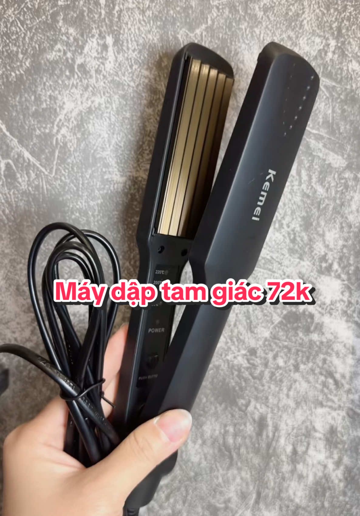 Máy dập phồng tam giác 72k #maydapphongchantoc #maydapxutoc #maylamtocgiare #lamtocdontet #xuhuong #taphoasongdang68 #viral 