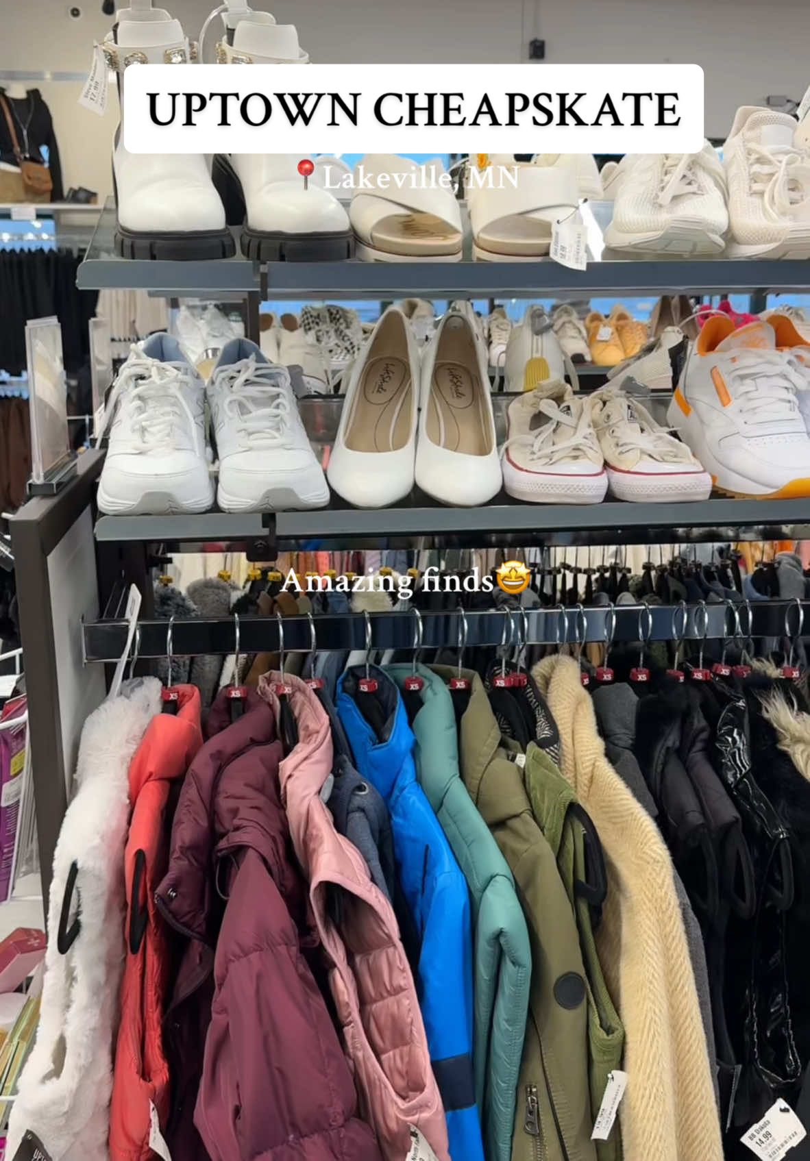 Okay pop off💅🏼🛍️✨🛼 @Uptown Cheapskate NEW thrift store in MN suburbs is fire! So many amazing finds + you can get more for your clothes 🛍️ #thriftstore #mn #uptowncheapskate #thrifthaul #thriftfinds #minnesota #lakevillemn #fashion #lululemon 