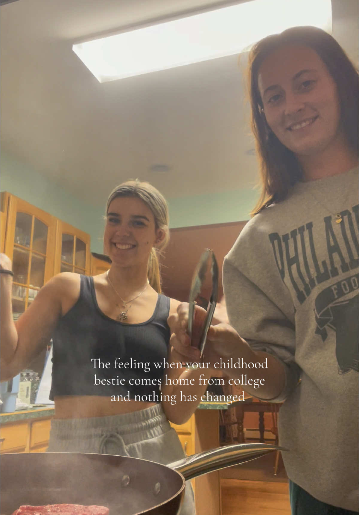 This is your sign to stay in and cook dinner and watch a movie #fyp #besties #bestiesforever #besties4life #bff #college #longdistance #cooking #dinner @Isabella 