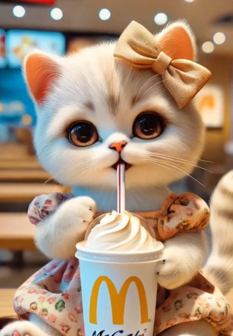 Gatinhos no Mc Donalds! #catsoftiktok #catlover #catlovers #gato #gatostiktok #miau #gatos #story #mcdonalds 