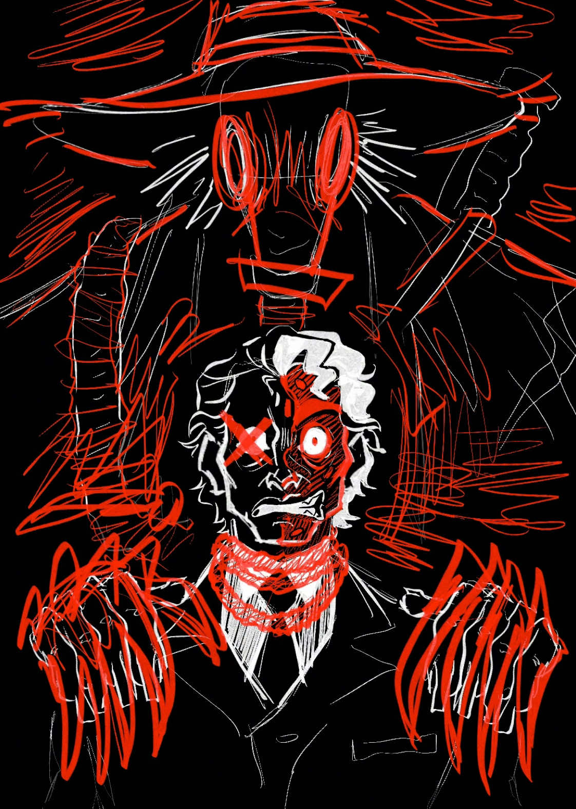 I may or may not be working on my own original Batman arc😶 #batman #animation #animatic #fanart #brucewayne #scarecrow #harveydent #twoface #poisonivy #dc #storyboard #scary 