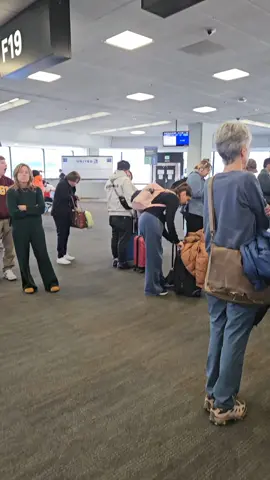 Holiday travel, San Francisco, California airport.