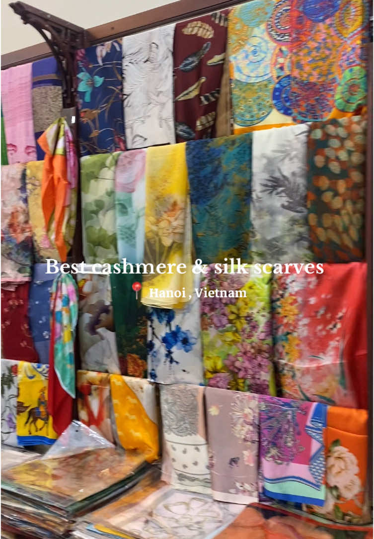 We bought many amazing cashmere and 100% silk scarves from here with great prices. Owner was super helpful and made a huge discount 💕  📍Liên Vinh silk, P. Hàng Gai Ha Noi   #cashmere #silk #scarves #travellife #giftshopping #vietnam #hanoi 