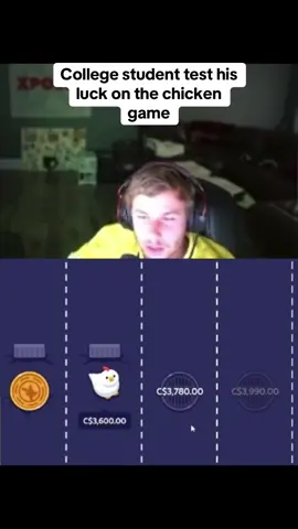 College student test his luck on the chicken game #kickstreaming 