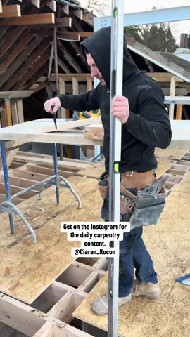 Get on the Instagram. #carpenter #building #carpentry #roofing #firstfix #joisting #carpentrytip #tip #fyp #dewalt #hammer #screw #construction #nail #paslode 