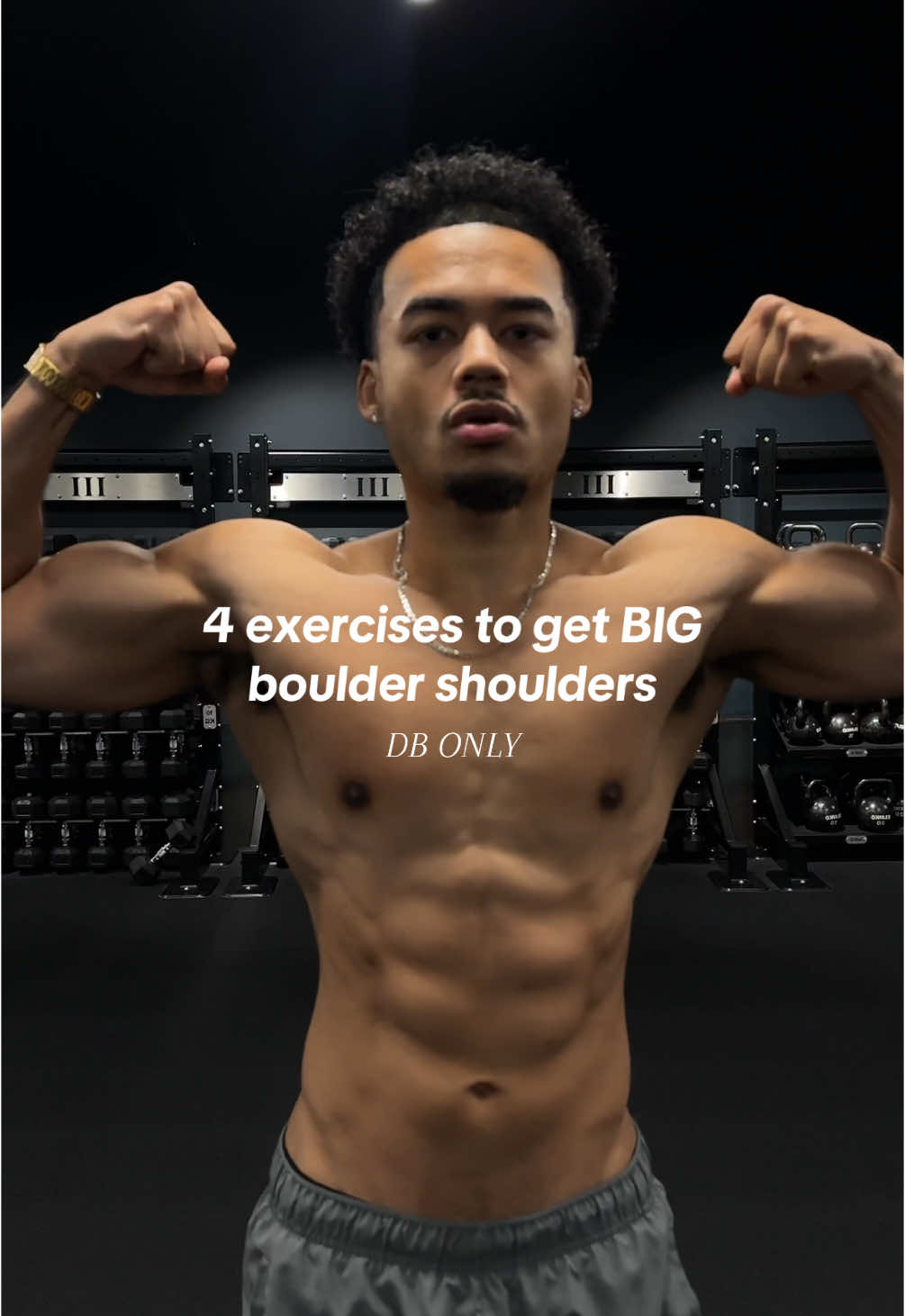 4 exercises to build those boulder shoulders 💪🏽 #shoulderworkout #gym #GymTok 