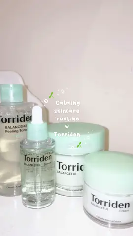 This line is amazing for sensitive, dry skin!! 💚💚 @TORRIDEN US  #torriden #balanceful #kbeauty #koreanskincare #centellasiatica #routine #wonyoungism #s #ugc #viral #trend #xybca #fyp #foryou #green #calming 