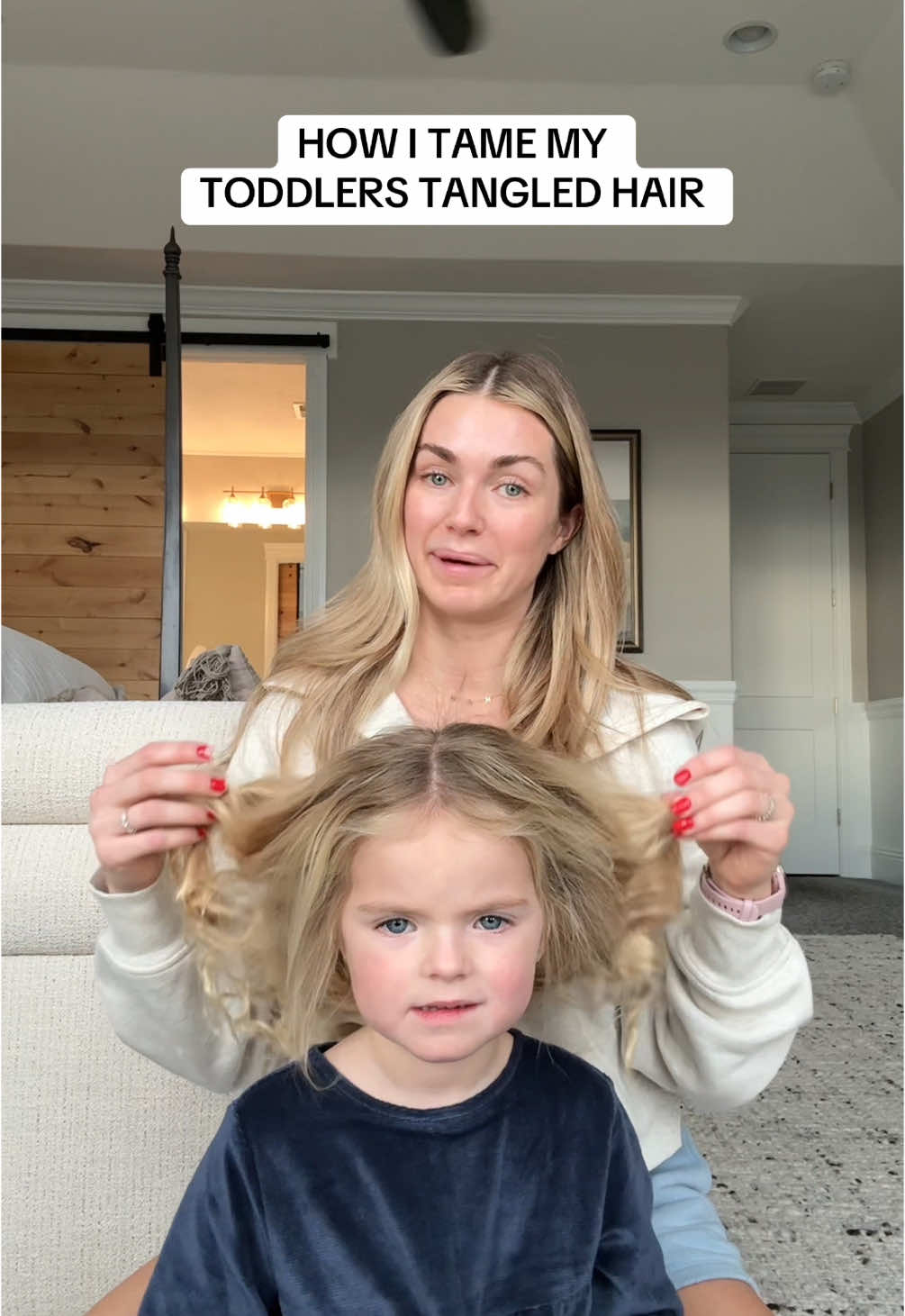 Had lots of practice with this girl and I think I've officially got it down now 😂🫶🏻 #MomsofTikTok #toddlersoftiktok #toddlermom #toddlerhair #bedheadhair #crazyhairday #momtips #toddlermomtips #hairtipsformoms #momlifevibes #momlifeiscrazy 