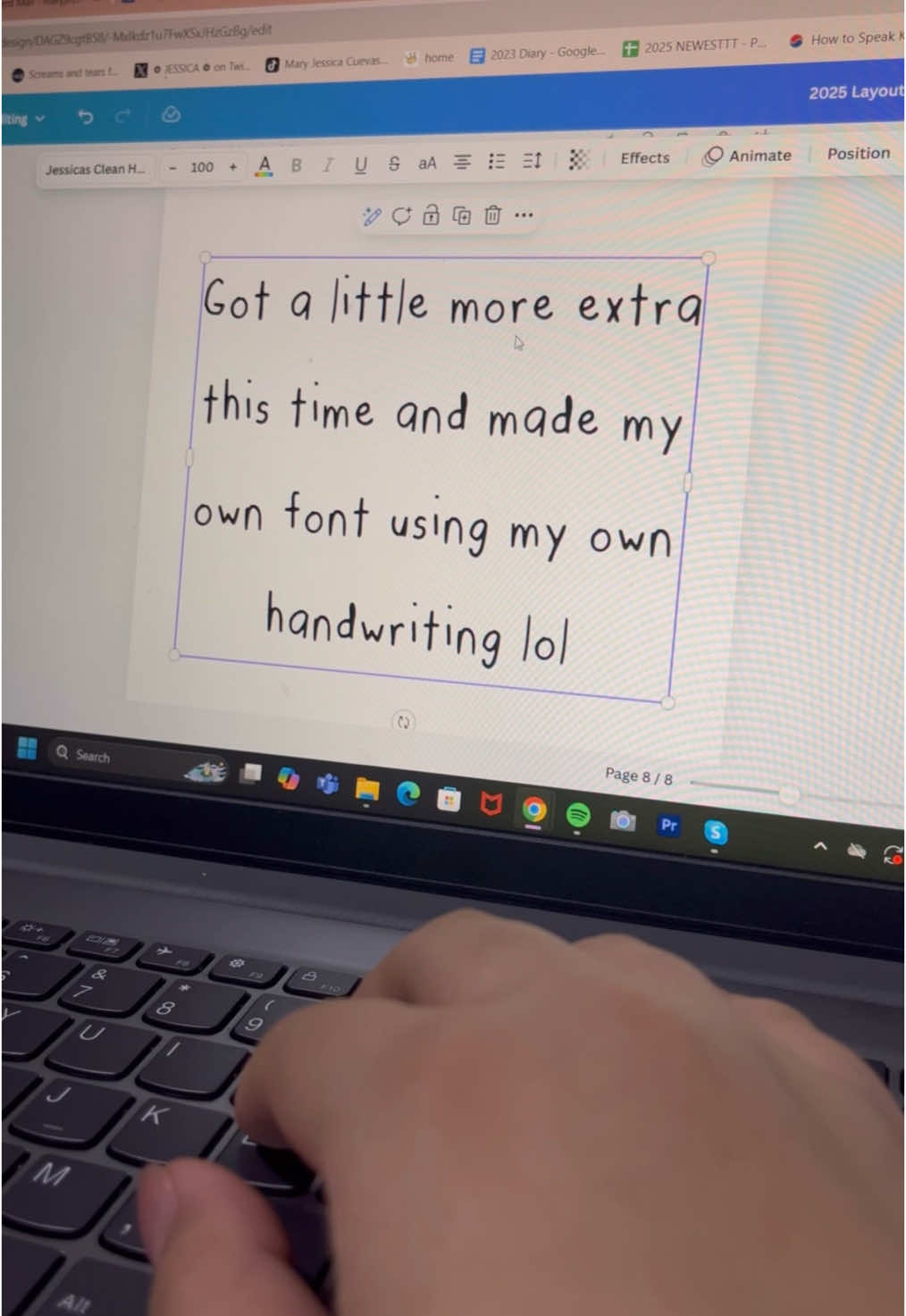 Made my own font using my own handwriting! ✨ Should I post a tutorial on how I did it? #fyp #DIY #font 