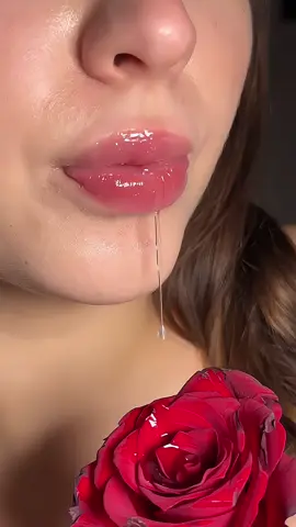 Lips and rose asmr👄🌹 #floral #mouth #asmrsounds