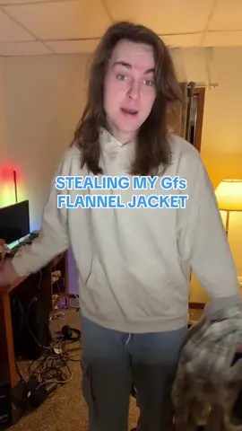 If she can take my hoodie then I can take her flannel jacket  😭😭 #flannel #flannelseason #cozy #winterfashion #jacket 