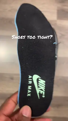 If your shoes are too tight but you can return them or don’t want to go through the hassle of exchanging them try taking out the insoles first. #nike #shoetips 