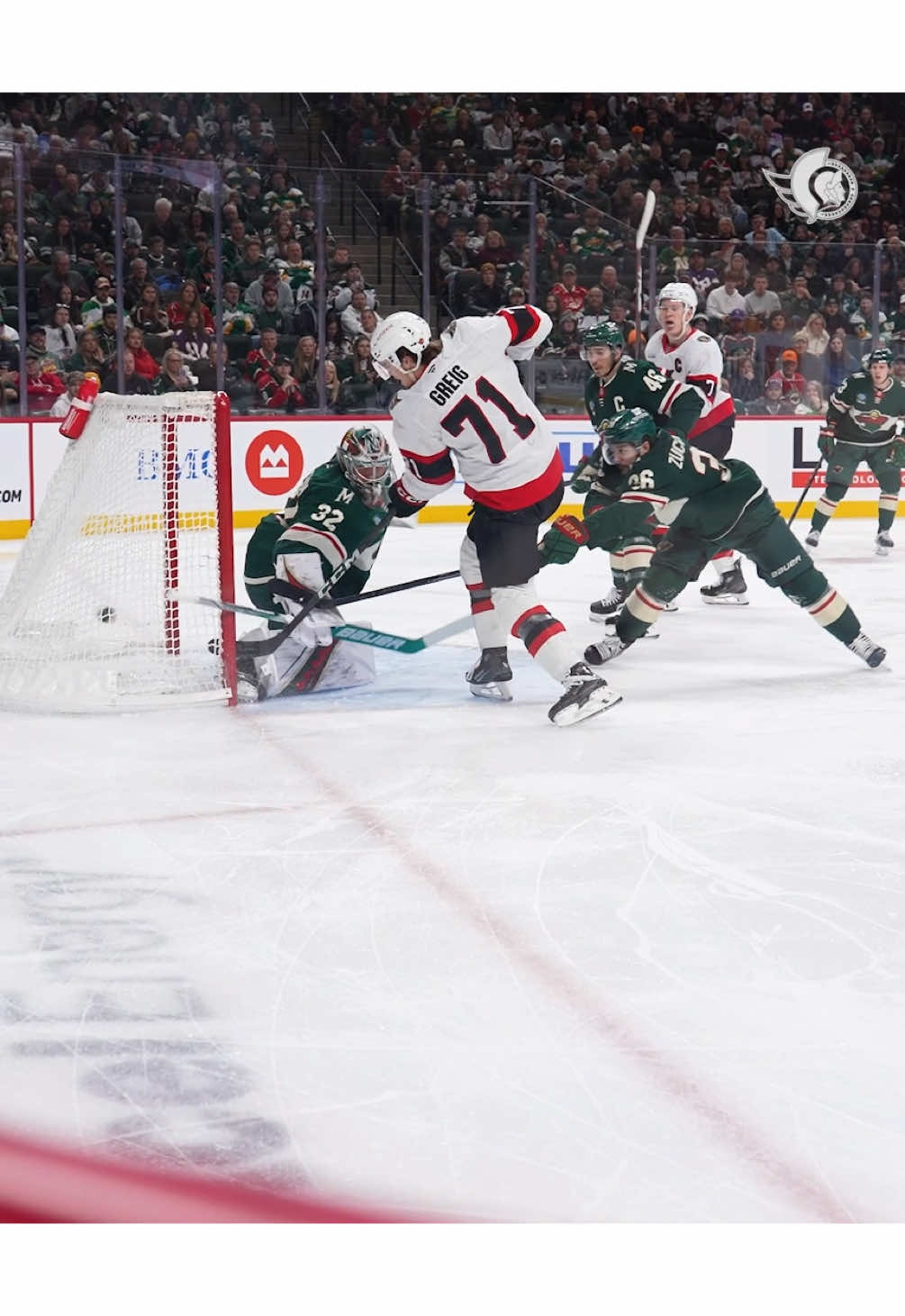 Minnesota fans did not enjoy Ridly’s goal as much as us 🤭 #NHL #sens #reaction  #hockeytiktoks 