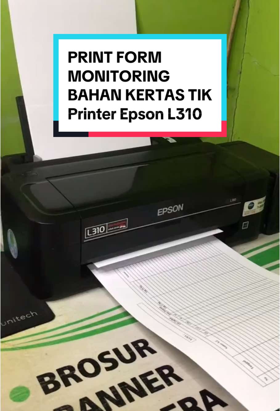 Print Form Monitoring, Bahan Kertas Tik. #epsonl310 #percetakanrumahan #percetakan 