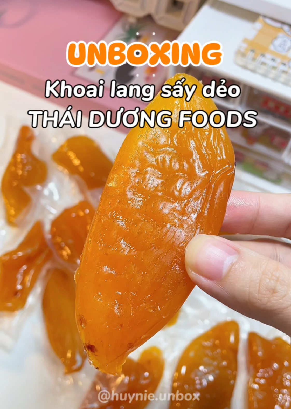 Khoai lang sấy dẻo Đà Lạt #khoailangsaydeo #khoailangsaydeodalat #huynieunbox #unboxing #xh #doan 