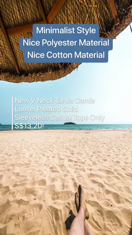 this stylish & trend sleeveless tank camis is really cooling and just right for the sunny summer ☀️ in #singaporeforeveryone #fashion #styletips #comfortablewear #summervibes #summerstyles #minimaliststyle 