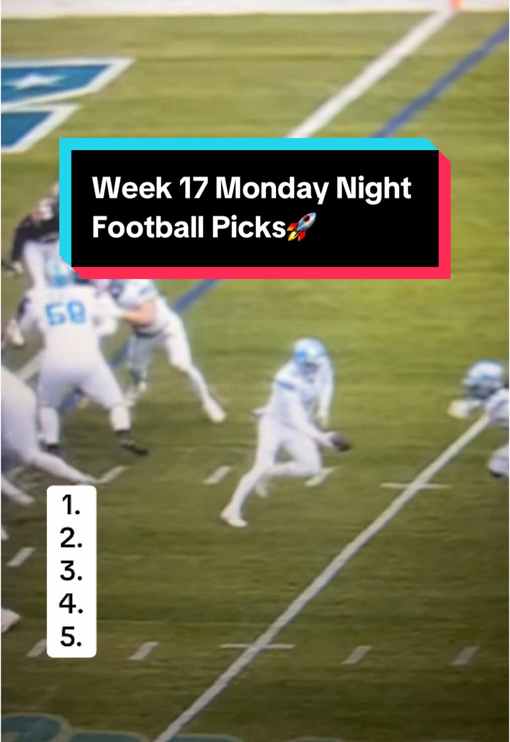Week 17 Monday Night Football Picks (Lions Vs. 49ers)🚀#nfl #fantasyfootball #football 