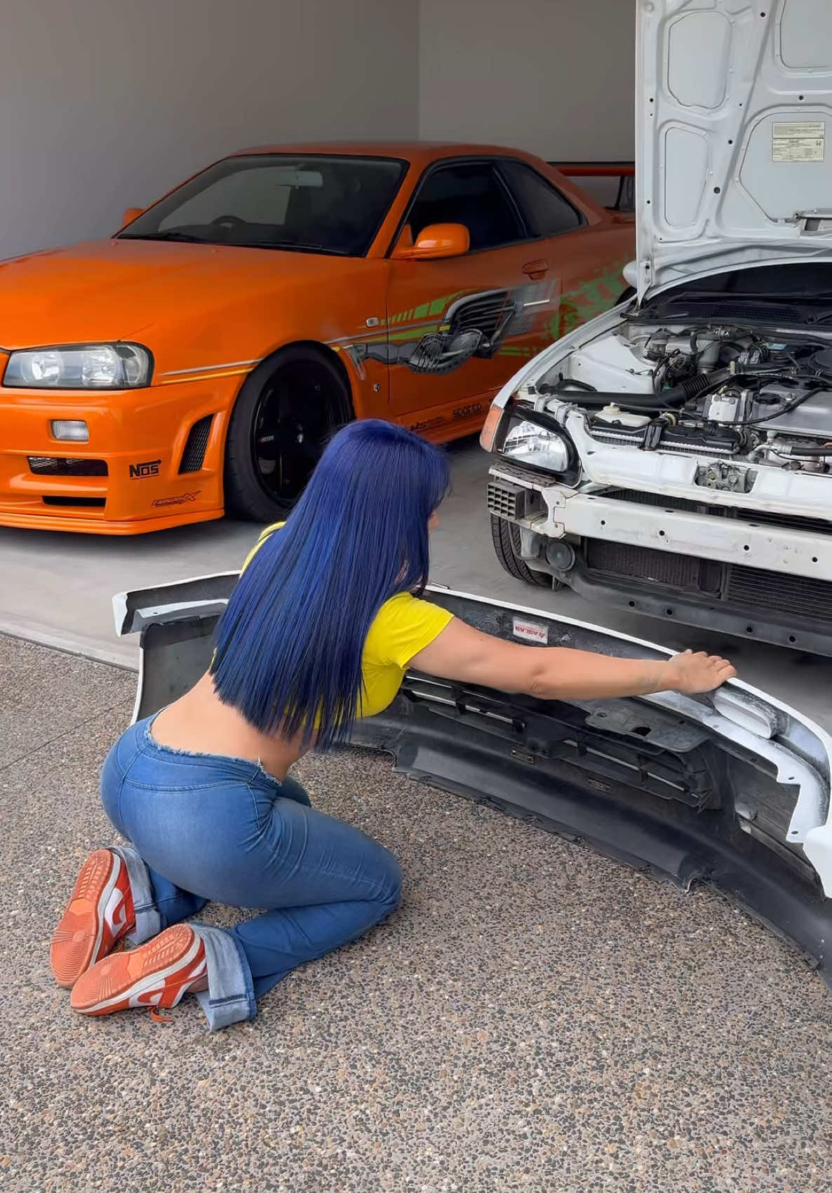 Installing a new front lip on my Honda EG Civic today #civic #bmw #e30 #r34 