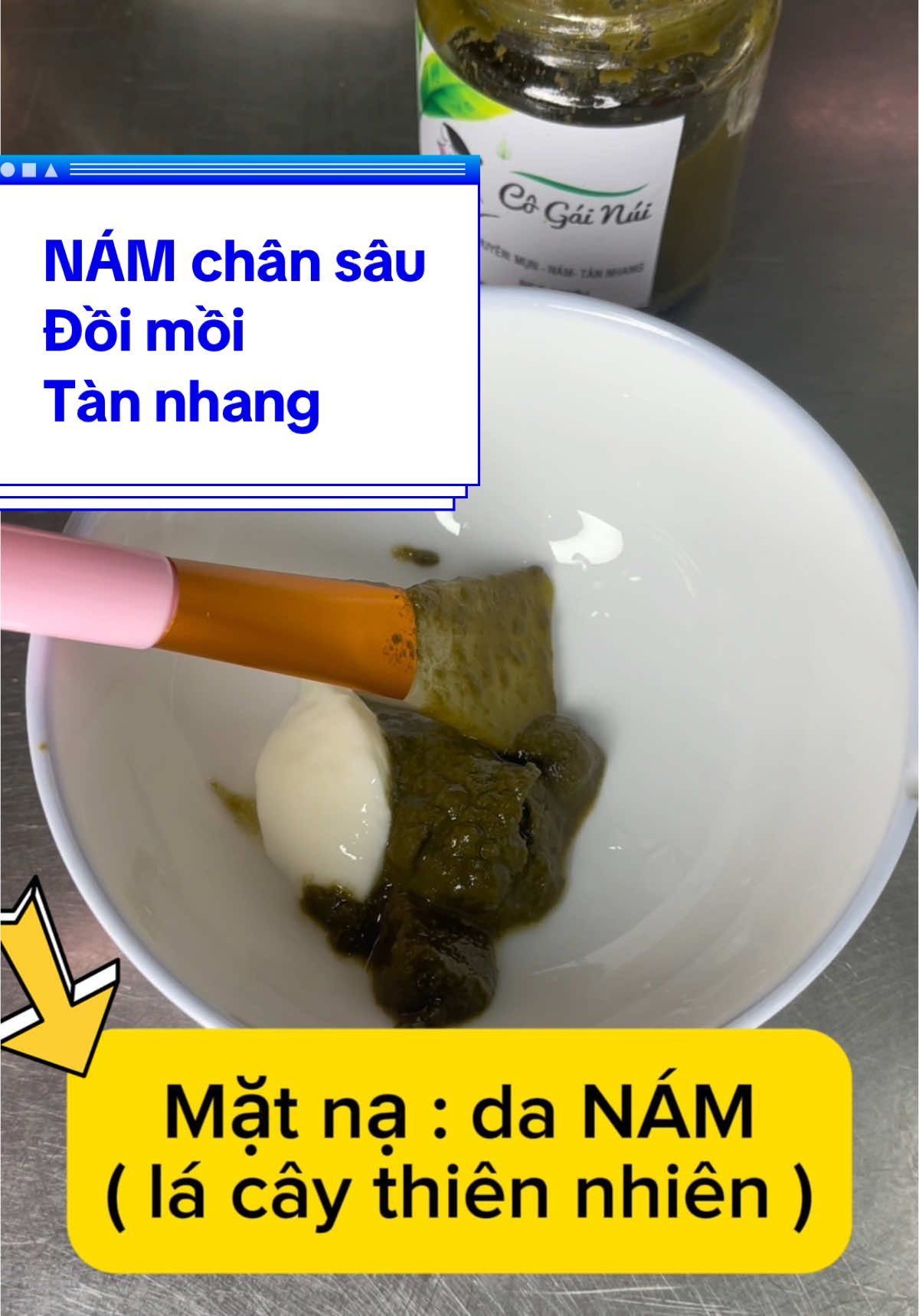 Cô gái núi ... kết hợp 4-5 loại lá rừng thiên nhiên làm mặt nạ 👋#cogainui_nam_tannhang #cogainuichinhhang #huynhletouyen #mụn_nám_rỗ_tàn_nhang 
