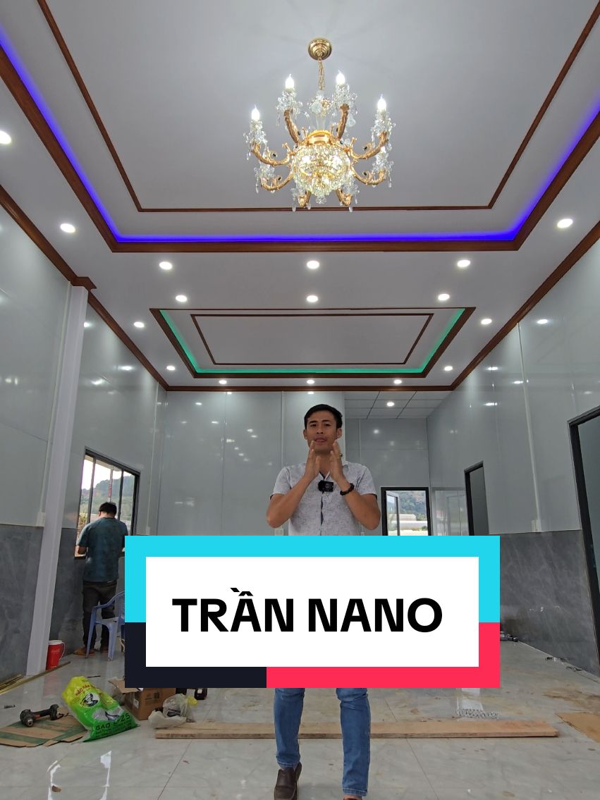 Mẫu trần nano giật cấp cho nhà lắp ghép panel #nano #trannano #nhapanel #nhalapghep #dainghiahome #congtydainghia #dalat 