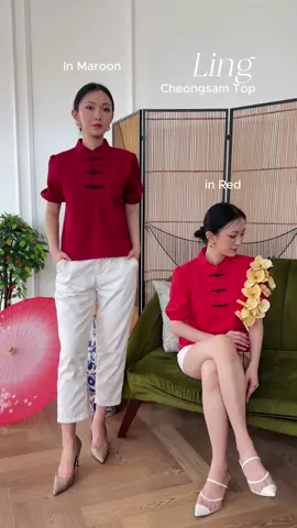 Which shade do you want to wear this CNY? #chinesenewyearoutfit #chinesenewyear #imlekoutfit #imlek #cheongsam #cheongsamtop 