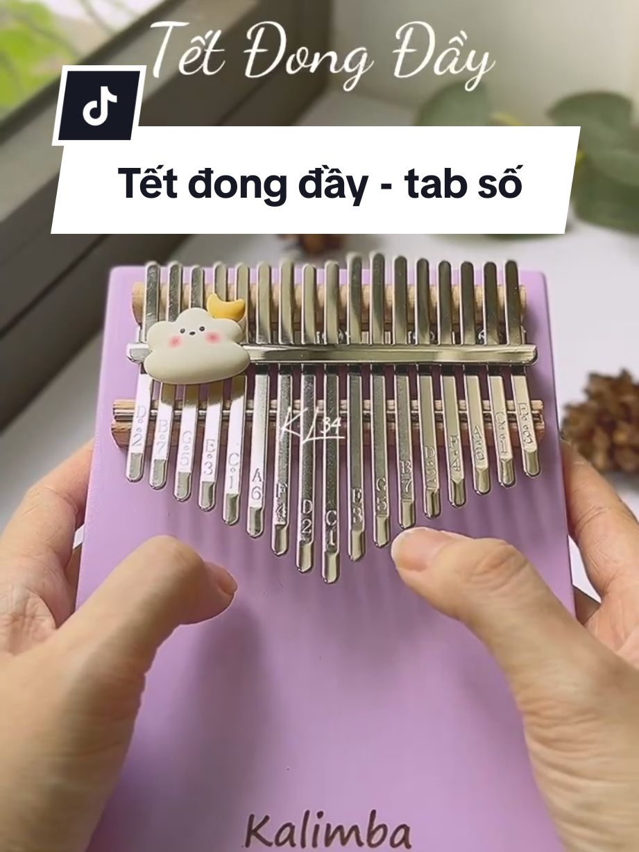 Trả lời @katozu4 Tết đong đầy - tab số kalimba 17 phím KL34 màu tím mộng mơ  #kalimbatim #kalimba17phim #kalimba #kl34 #tetdongday 