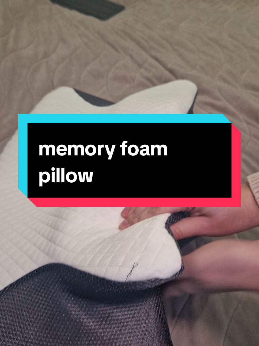 Say goodbye to neck pain and hello to better sleep! 💤✨ This ergonomic memory foam pillow is a game-changer. #SleepBetter #MemoryFoamPillow #pillow #backpainrelief #neckpain #neckpainrelief 