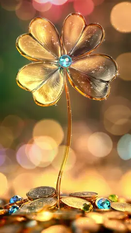 ✨🍀 Golden Clover: Wealth & Luck for the New Year 💎 A shimmering golden four-leaf clover, a timeless symbol of luck and prosperity. Start your New Year with abundance! #livewallmagic #livewallpaper #goldenclover #luckycharm #cashflow #newyearvibes 