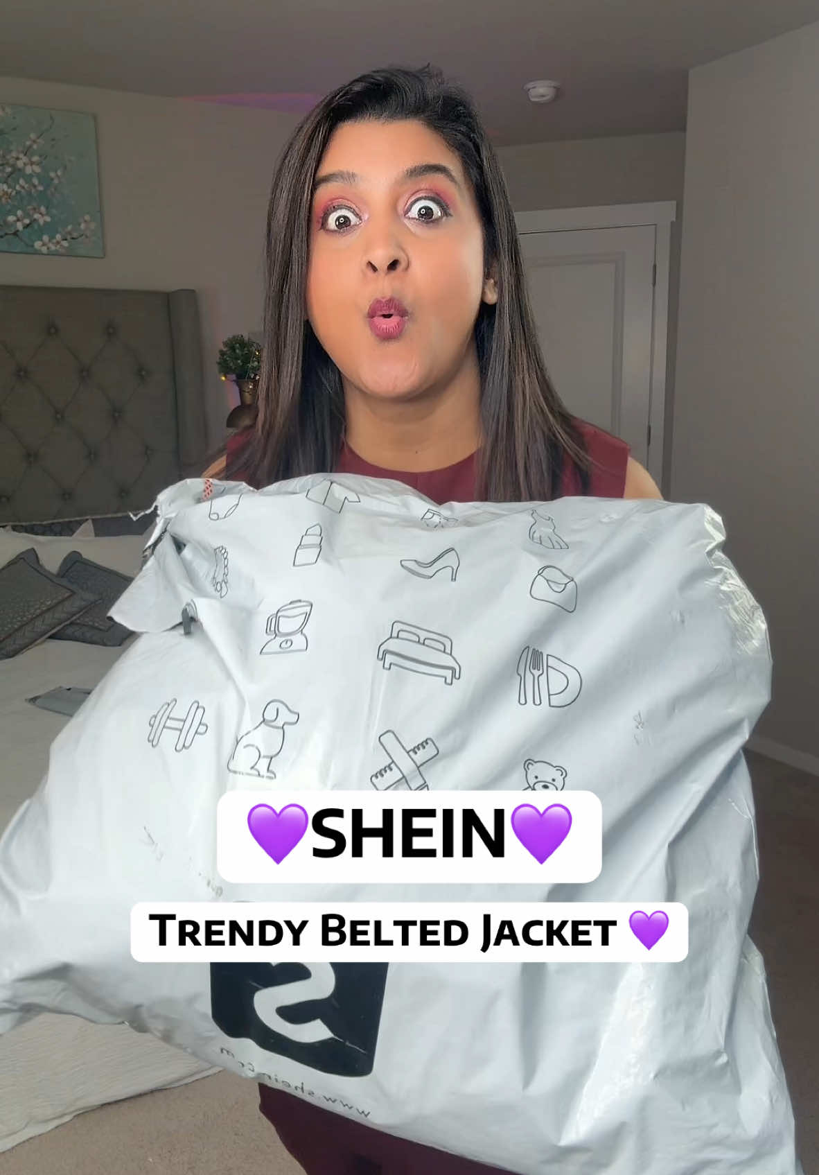 SHEIN💜Trendy Long Belted Jacket for winter💜 Very Affordable & Cute #jacket #coat #winterjacket #fashion #trendy #OOTD Stay tuned for the trendiest by searching 👉SHEIN Clasi #sheinshops #SHEINforAll #saveinstyle #loveshein @SHEINUS @SHEIN 