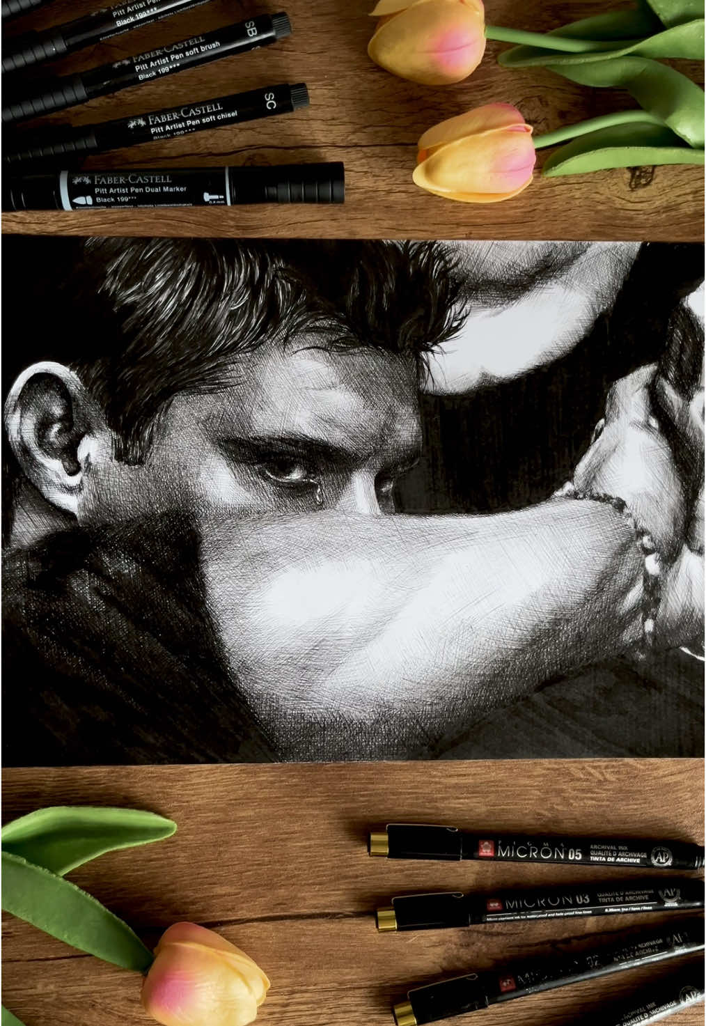 “If there is a god, he will have to beg for my forgiveness.” . Inspired by one of my favorite paintings, The Fallen Angel by Alexandre Cabanel ❤️ this drawing is available for purchase and I can also make prints, email or DM to order ❤️ . #deanwinchester #supernatural #jensenacklesfanart #jensenacklesfans #jensenackles #deanwinchestersupernatural #supernaturalfanart #supernaturalfans #supernaturaltiktok #supernatural #spnfamily #spnfam #spnfandom #spnfanart #spn 