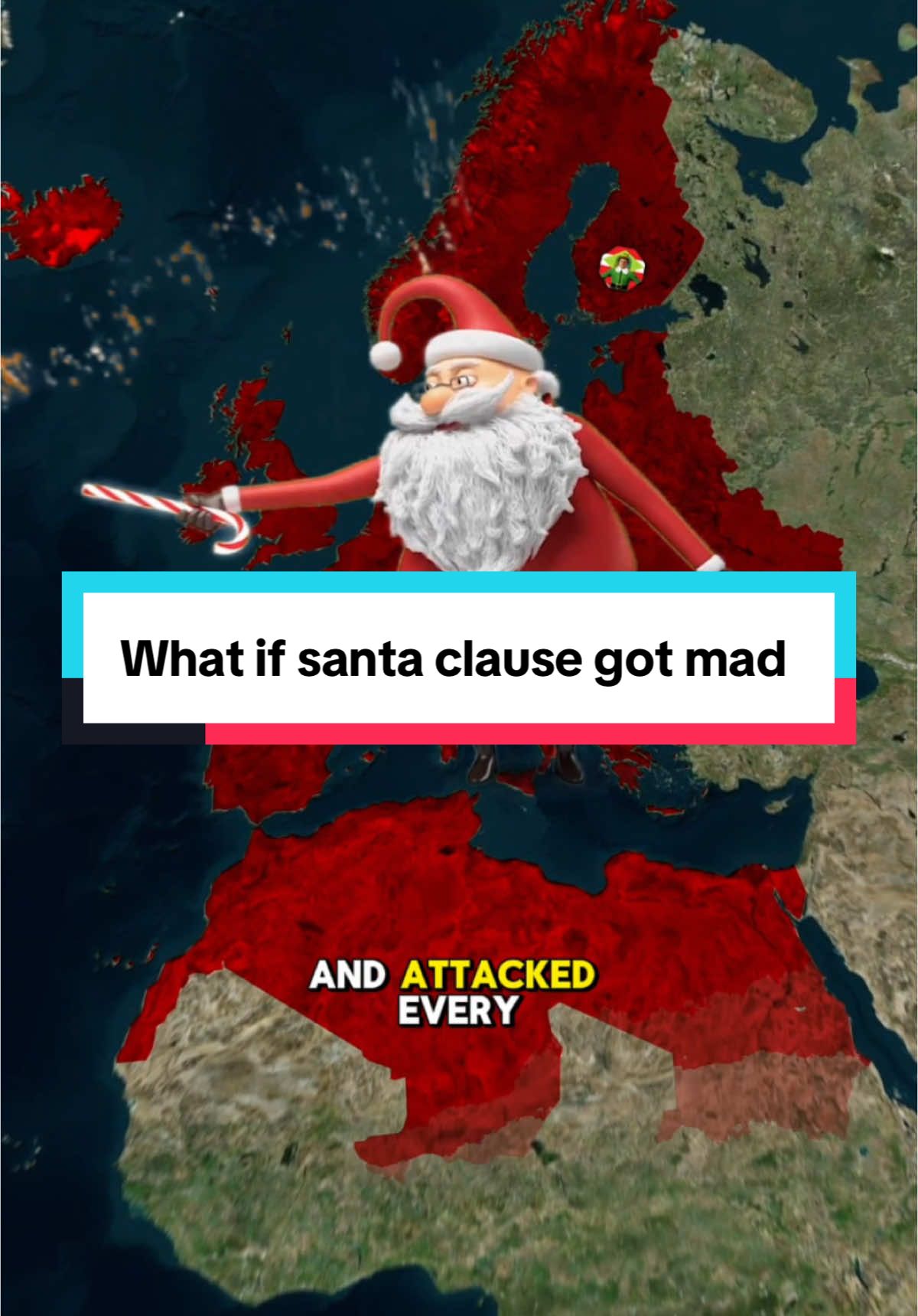 What if Santa Claus got mad and took over every country it wants #countries #geography #map #world #whatif #santa #fyp 