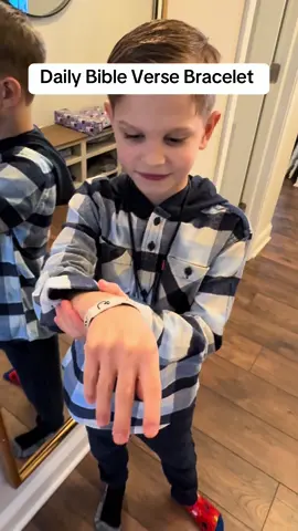 This Daily Bible Verse is a simple reminder of what Jesus has done for us. Scan the QR code for the daily scripture! My son LOVED this gift. #dailyscripture #bibleverse #christianbracelets #christiantiktok #christiankids 