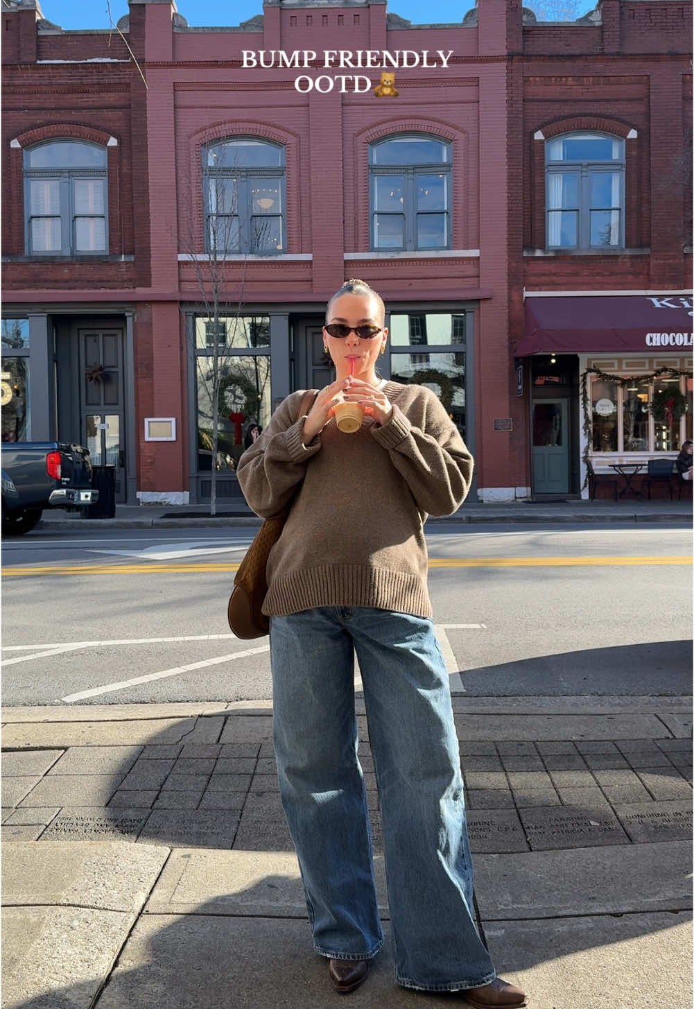 One thing about me is I will whip out the cowgirl boots here🤎🤝🤠✨ #dayinmylife #pregnancy #bumpfriendly #pregnancyfashion #momlife #tennessee #fyp #pinterestinspo #outfitideas #easyootd #bumpfriendlyjeans #levilowloose 