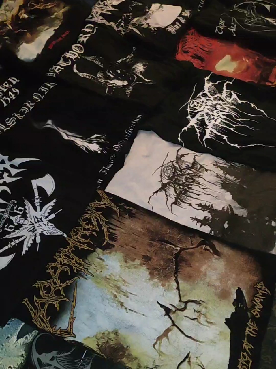 shirt collection #blackmetal #bandshirt #blackmetalcollection #fy #fyp 