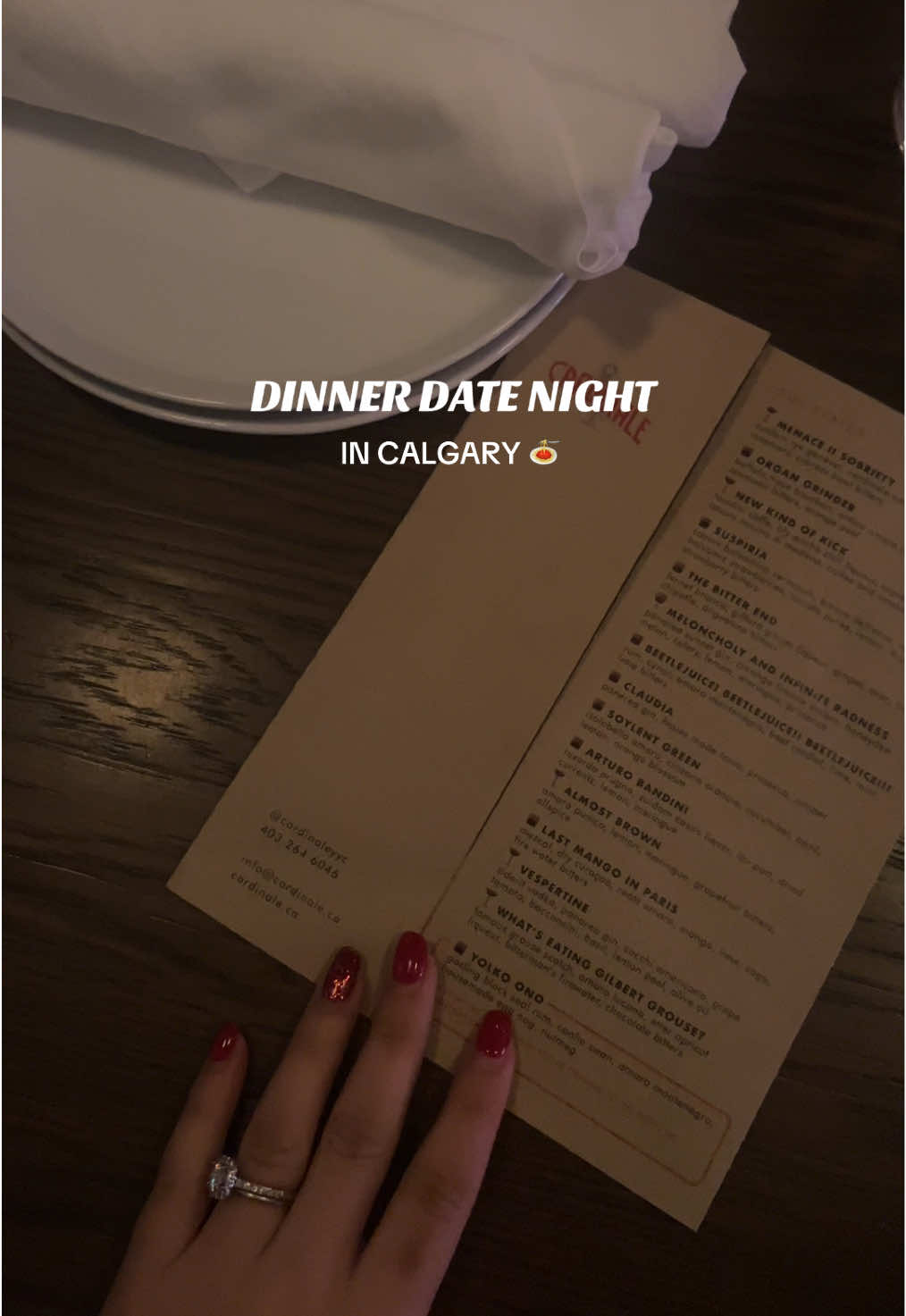 a local's favourite 🫶🏼                                 📍Cardinale #yyc #calgary #yyctiktok #datenight #dinnerdate #calgaryfoodie 