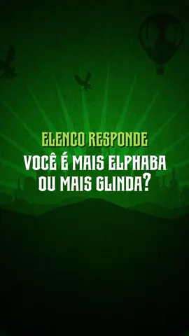 Agora é a vez do nosso elenco contar pra gente: você é mais Elphaba ou mais Glinda? Eu sei que a Dona Wicked anda muito boazinha…. mas acho que somos um pouquinho de cada uma por aqui! 🤔💚🫧 🗞️| Te esperamos em março de 2025, no Teatro Renault para conferir a história não contada das bruxas de Oz. Garanta seu ingresso em Tickets4Fun ou no link da bio!  #Wicked #Wickedbrasil #TeatroRenault 