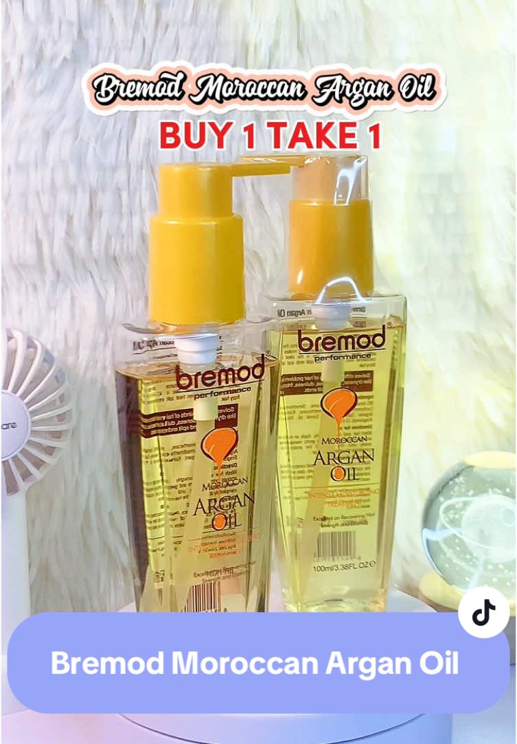 Bremod Moroccan Argan Oil Hair Moisturizer #arganoil #hairmoisturizer #hairoil #haircare #oilfordamagedhair #bremod #tiktokfinds #foruyou #fyp 