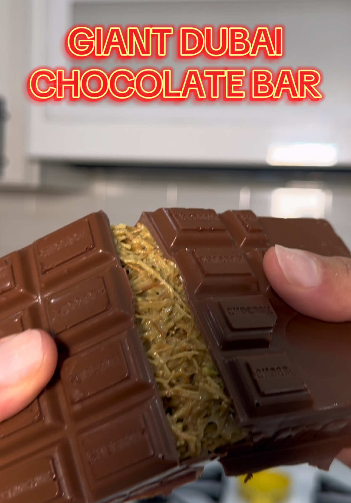 Let’s make a giant Dubai chocolate bar. This milk chocolate bar is stuffed with katifi and pistachio tahini cream. #dubaichocolate #dubaichocolatebar #pistachio #pistachiochocolate #viralchocolate #chocbox #knafeh #knafehchocolate 