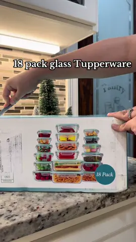 18 pack glass Tupperware  #tupperware #tiktokshopfinds #tiktokshop #CapCut #foryoupage 