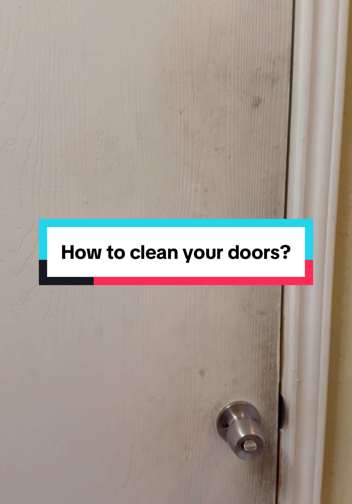 What do you use to clean your doors? Do you remember the last time you cleaned your doors? They are touched so often you have to remember to clean them! #clean #howto #doors #walls #tips #trending #viral #CleanTok #hacks 