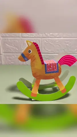 Membuat mainan kuda kudaan dari kertas lipat | Making a Rocking Horse from Art Paper #papertoy #toys #DIY #artpaper #kertaslipat #mainan #origami #mainanedukasi #mainanmurah 