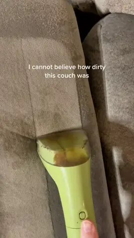 This couch was so dirty! Definitely was a good purchase. #cleaningvideos #CleanTok #cleaningmotivation #cleaningtiktok #cleanwithme #greenmachine #satisfying 