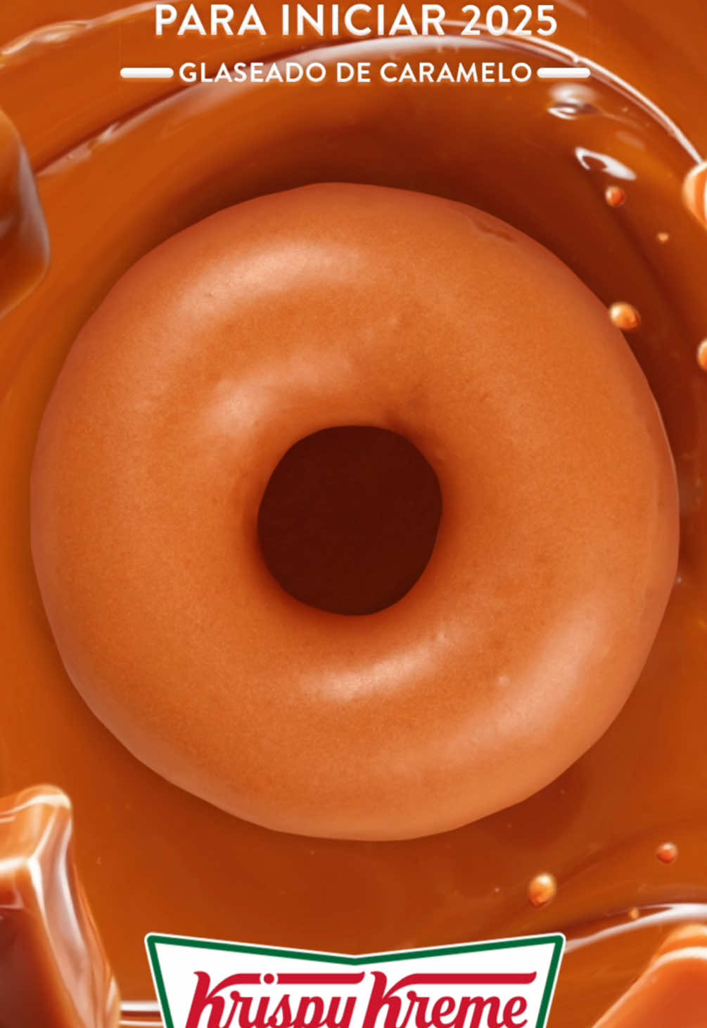 😍🍩 Oh, Dona Glaseada sabor caramelo, eres el postre perfecto para comenzar el 2025 😋 ¡Gracias por regresar! 🧡 🤤 ¿Ya la probaste?  Disponibles desde hoy, hasta el 30 de marzo 🛵 Pide en tiendas y por delivery desde Uber Eats, Krispy Kreme Delivery y WhatsApp al 800 00 800 88 📲 #KrispyKreme #Doughnuts #DonaDeCaramelo #Caramelo #Postre #OGCaramelo #fyp