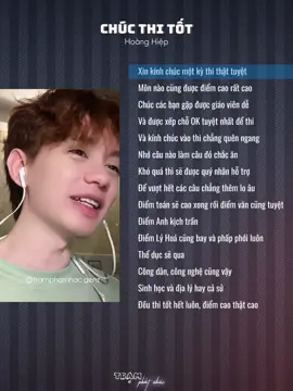 Chúc Thi Tốt 🍀 #nhachaymoingay #viral #lyric #xuhuong #xh 