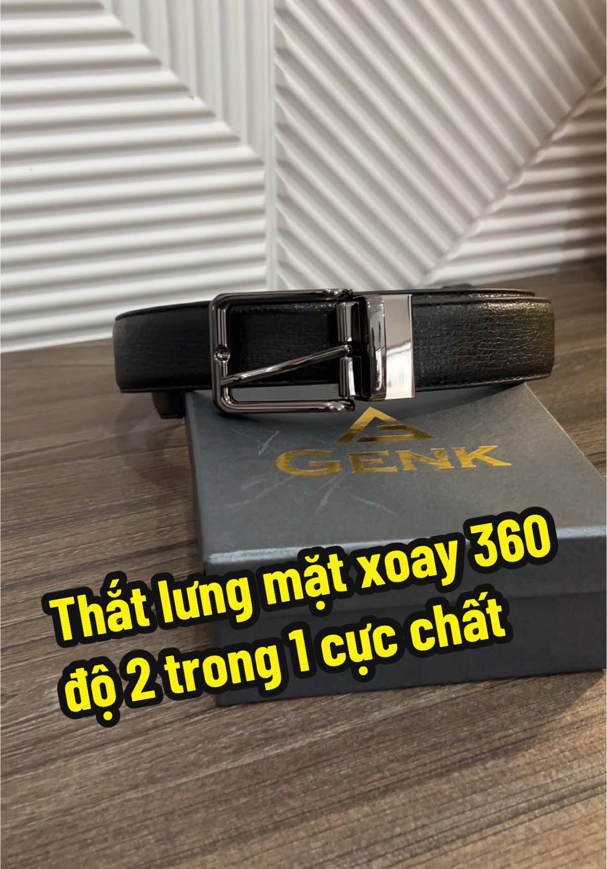 Thắt Lưng Mặt Xoay 360 Độ Nhà Genk #thatlungnam #daynitnam #genk #genkleather #thatlung #daynit 