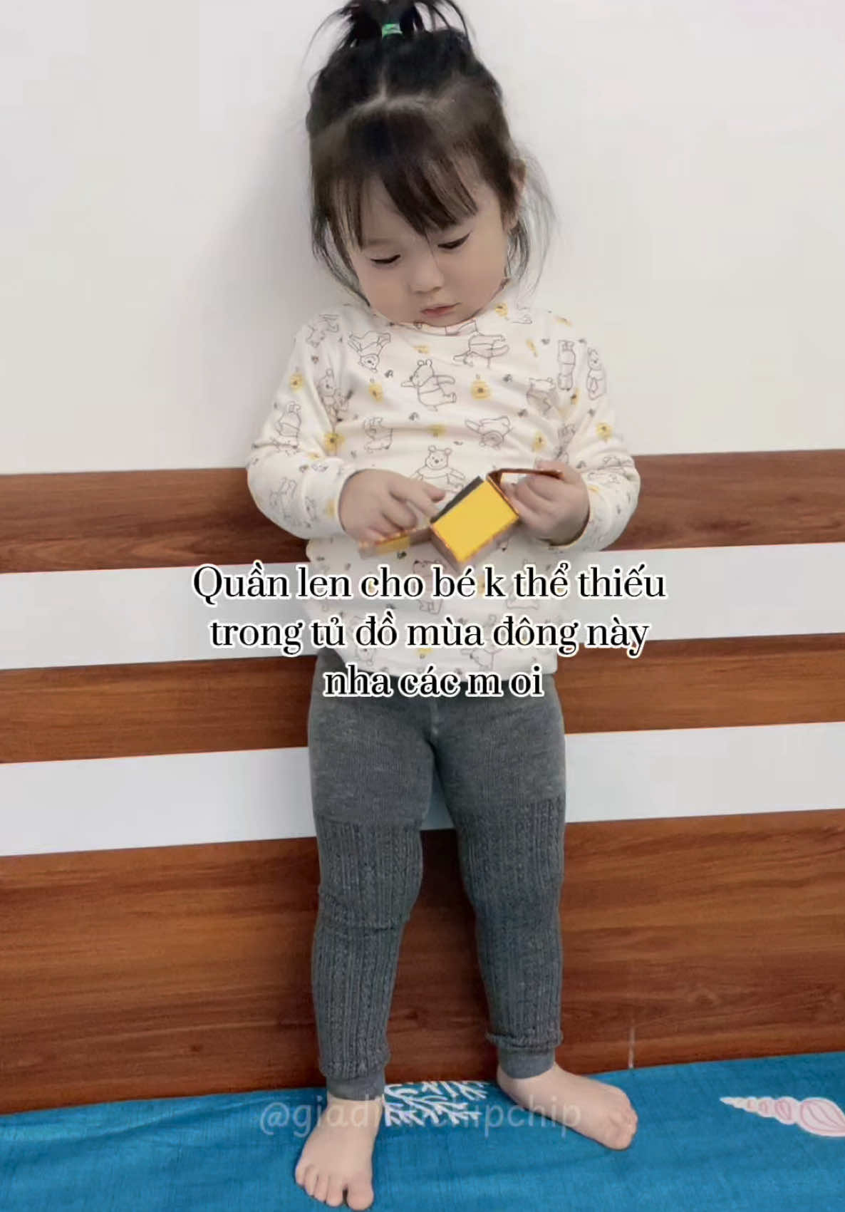 Quần len cho bé mặc thu đông #giadinhchipchip #review #thoitrangtreem #quanlenchobe #quantatchobe #quanleggingchobegai 