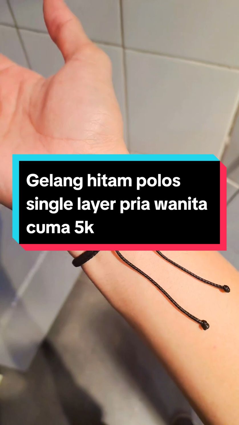 Gelang hitam singke layer pria wanita. #gelang #gelanghitam #gelangkorea #gelangpolos 